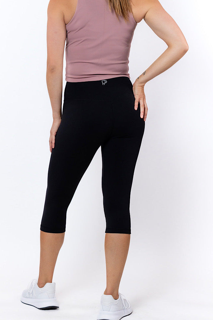 Alexis 3/4 Length High-Waisted Tight - Black