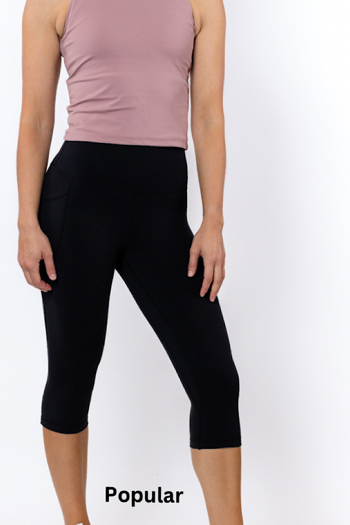 Alexis 3/4 Length High-Waisted Tight - Black