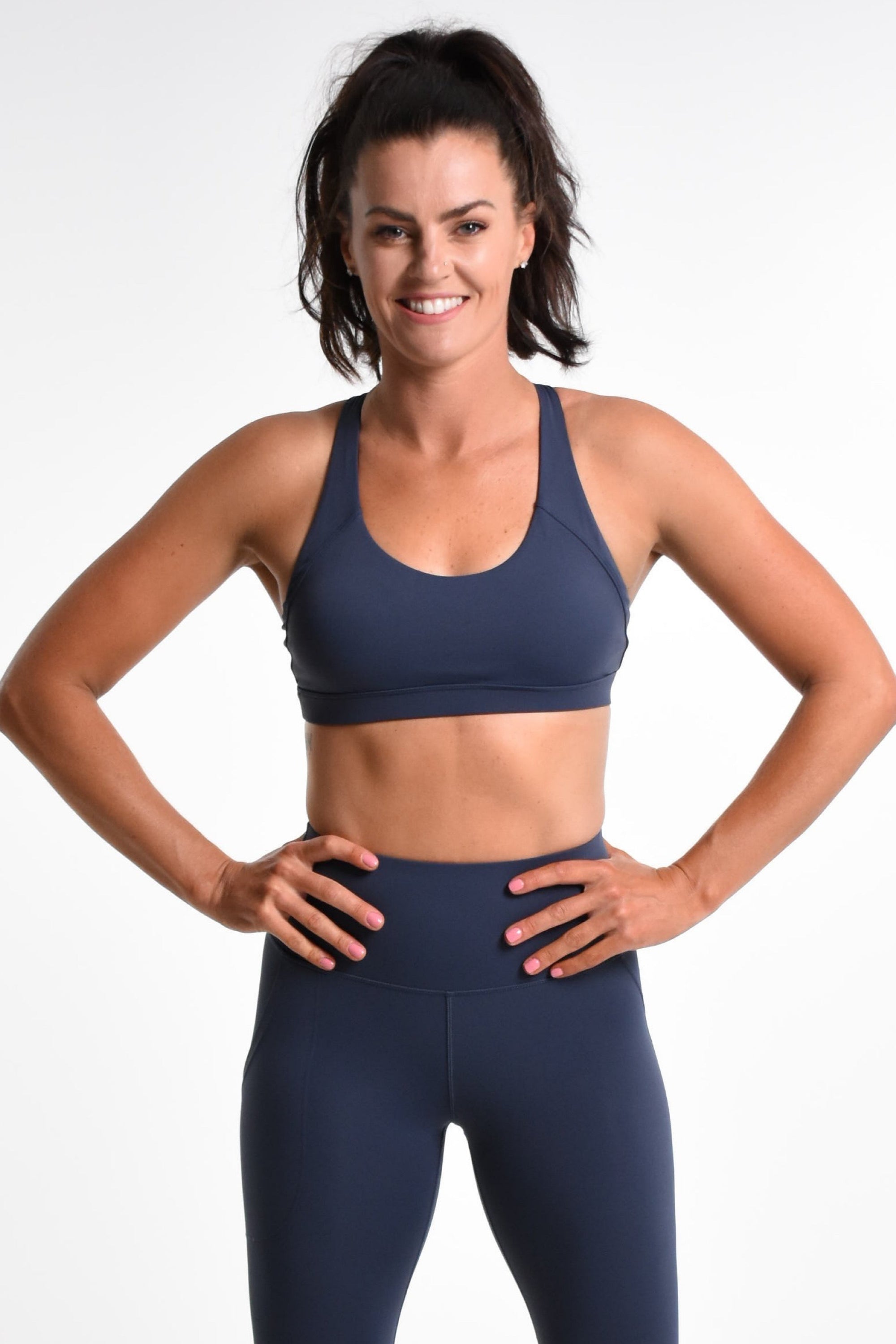Perky Gal Bra - Navy Grey