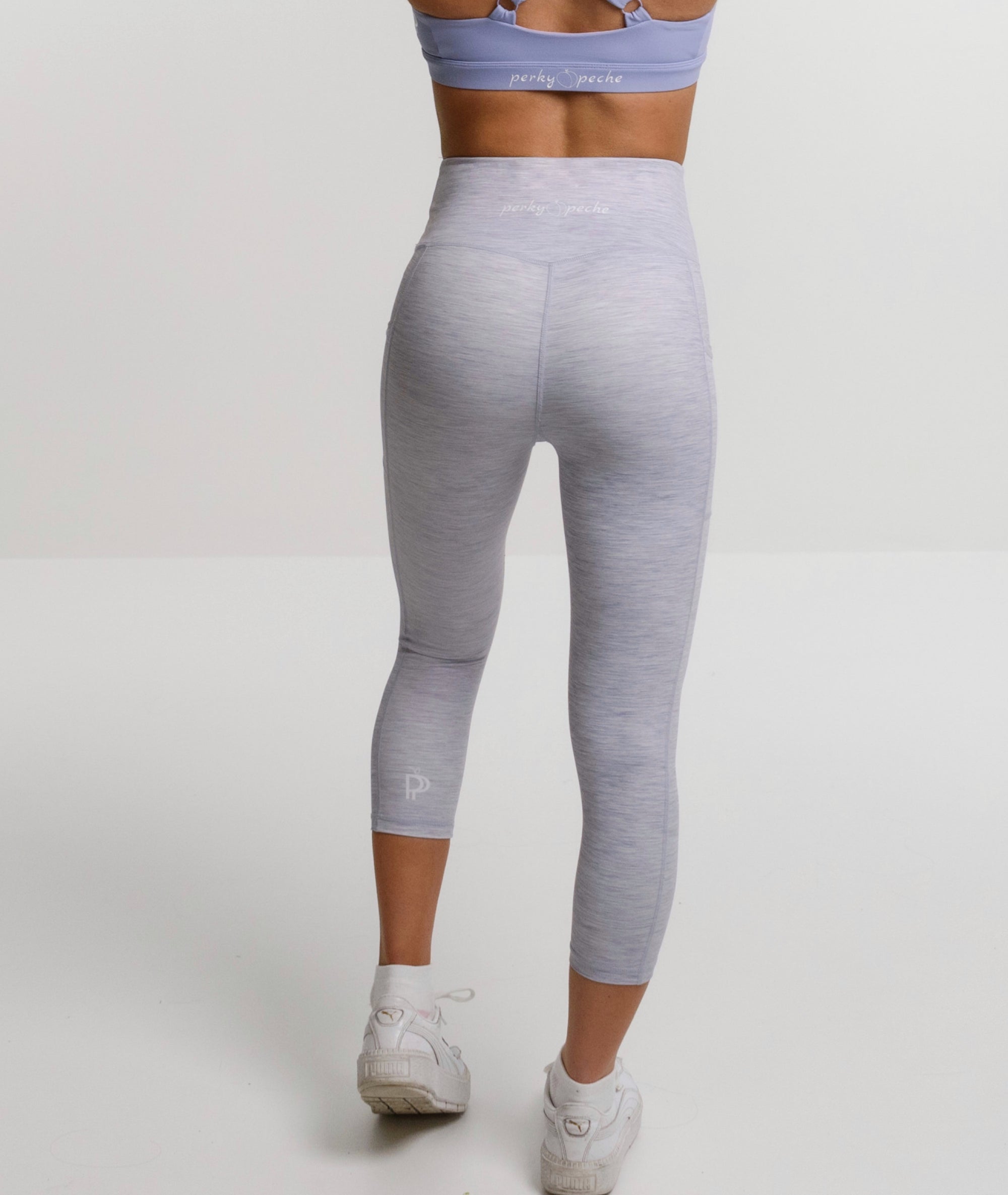 Tilly High-Rise Compression Tight - 7/8th - Grey Marle