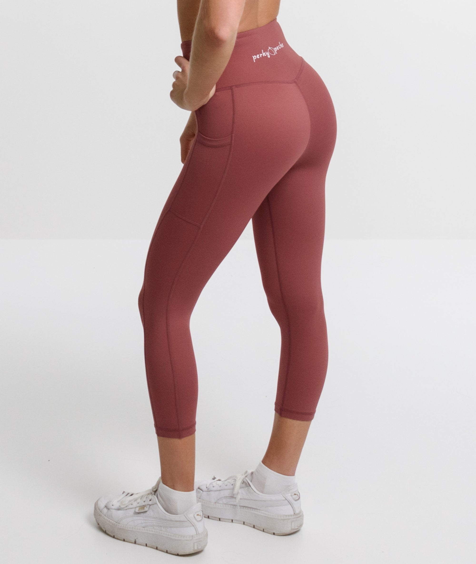 Tilly High-Rise Compression Tight - 7/8th - Burnt Red