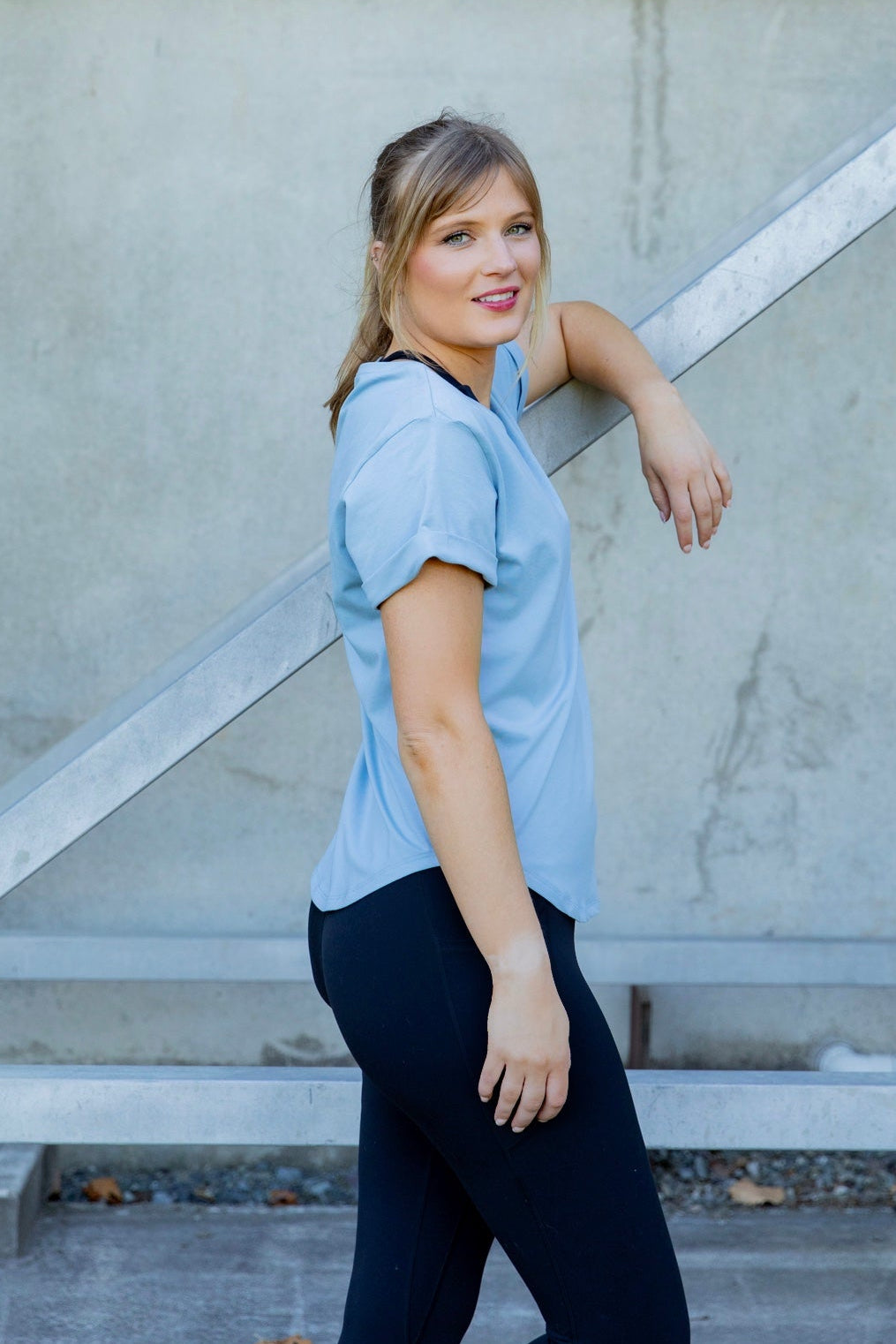 Classic Cap Sleeve Tee-shirt,  Mineral Blue