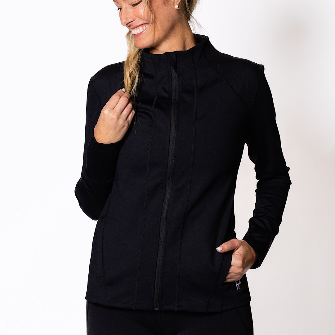 Thermal Zip Through Jacket - Black