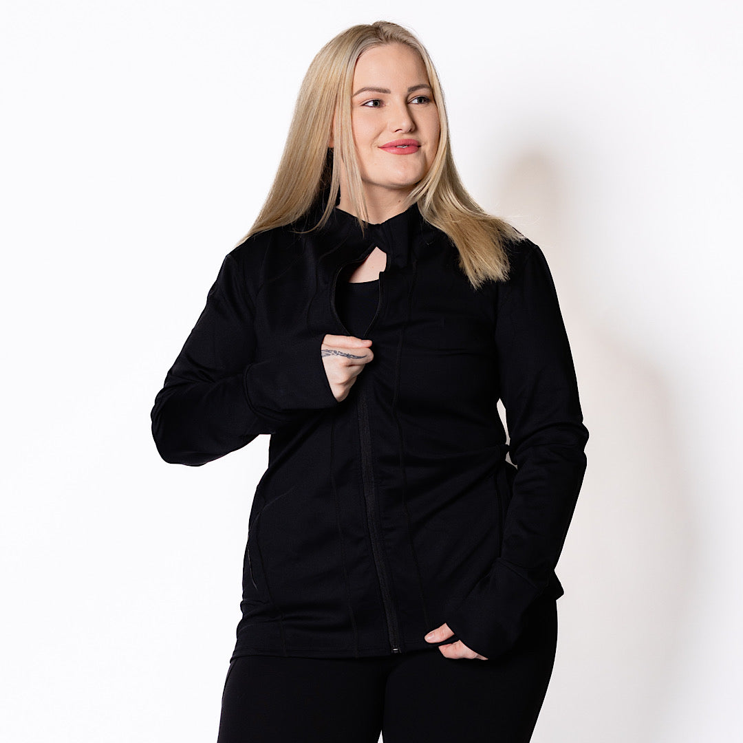 Thermal Zip Through Jacket - Black