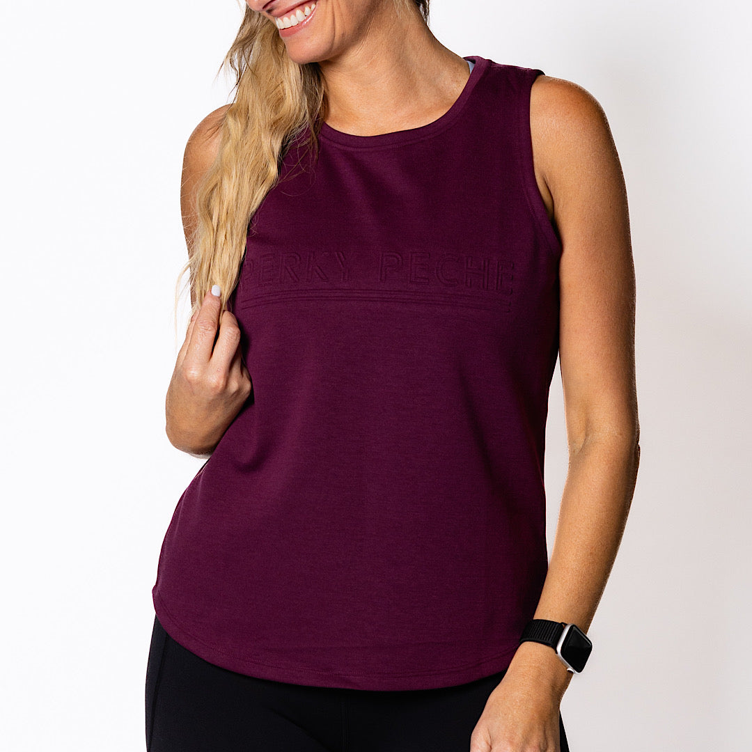 Tara Everyday Singlet - Deep Wine Red