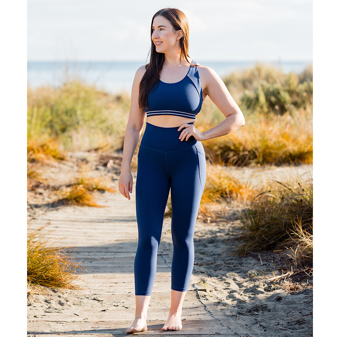 Alexis 7/8 Length High-Waisted Tight - Navy