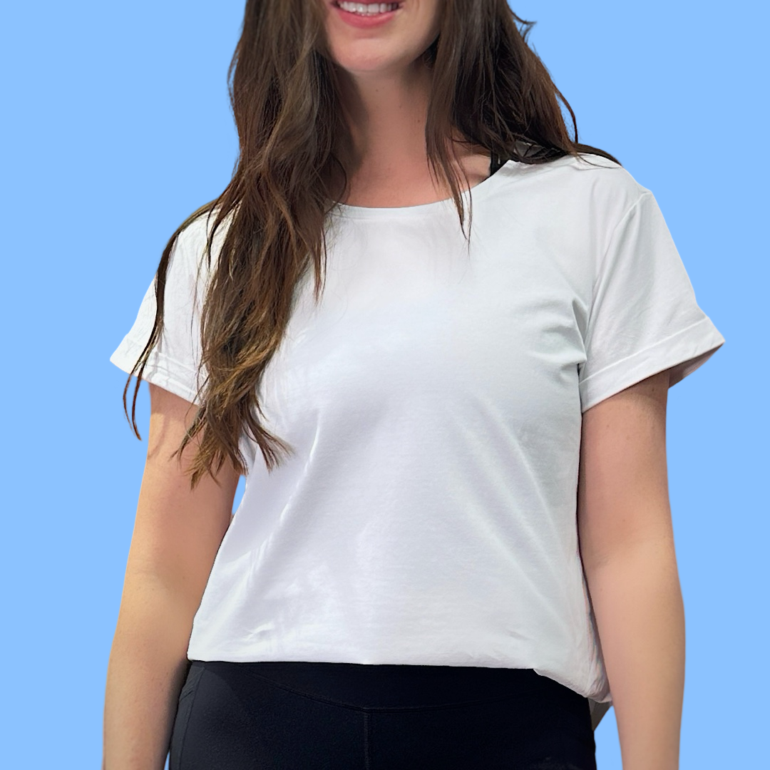 Classic Cap Sleeve Tee-shirt,  White