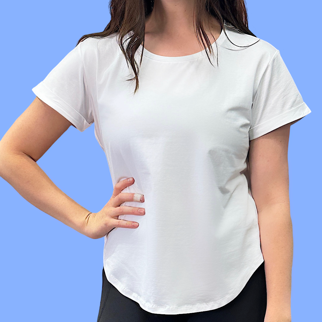 Classic Cap Sleeve Tee-shirt,  White