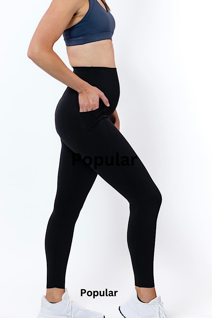 Alexis Full Length High- Rise - With Pockets - Black