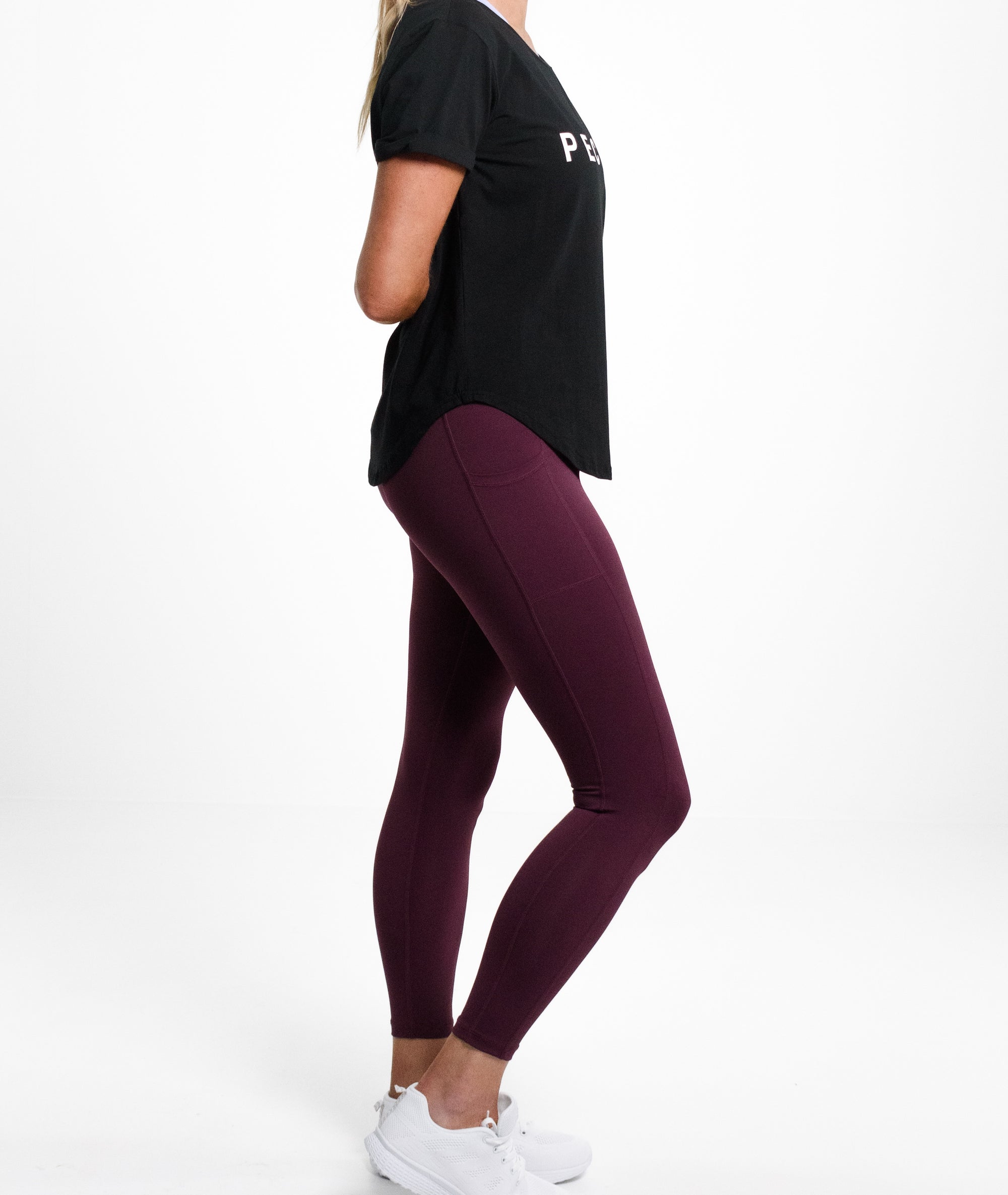 LUX Lola Full Length Phone Pocket Tight - Berry Red